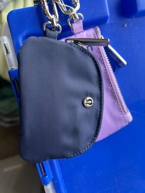 lululemon athletica Navy and Lavender Key Pouch Set